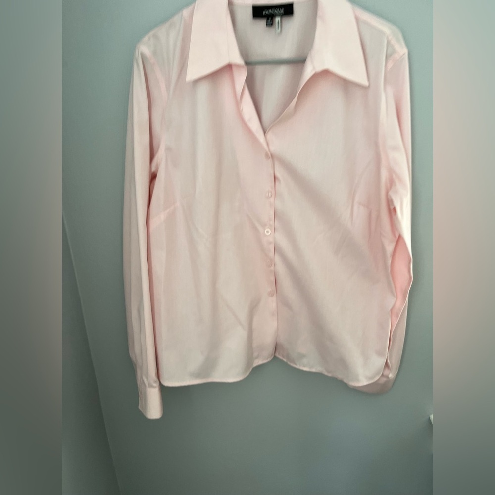 Jones Wear Pink Button‎ Down Shirt Classic Style